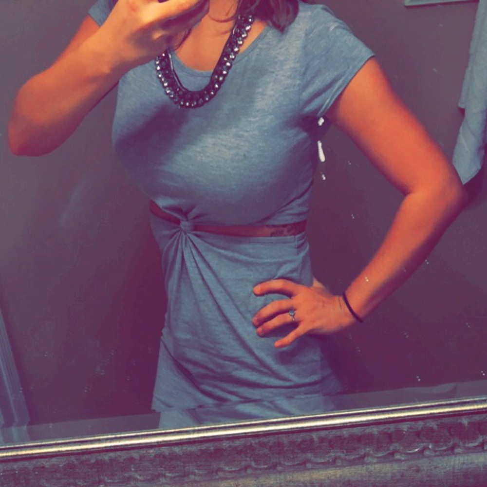 Grey cutout mini dress